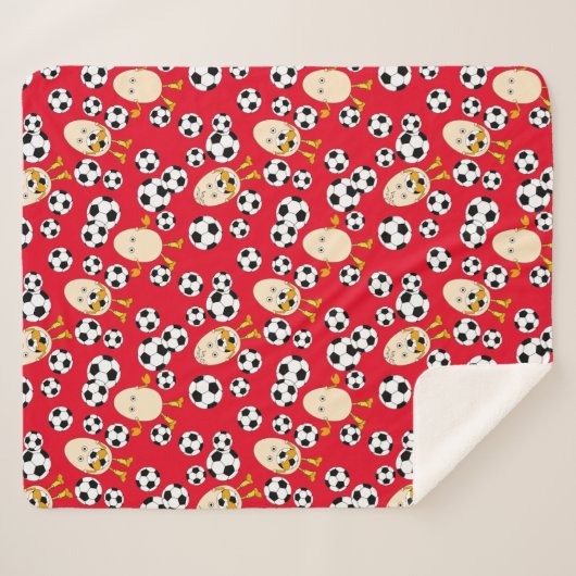 Fußball-Äghead-Muster Sherpadecke (Vorderseite (Horizontal))