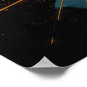 Fußball-Aktion Sportmalerei Abstrakte Kunst Poster (Ecke)