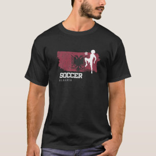 Fußball Albanien Flaggenfußball Frauen Fußball-Mäd T-Shirt