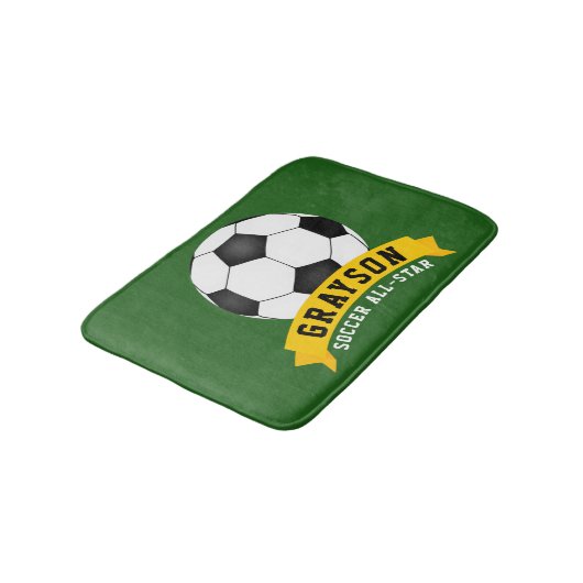 Fußball All-Star Badematte (Schrägansicht)