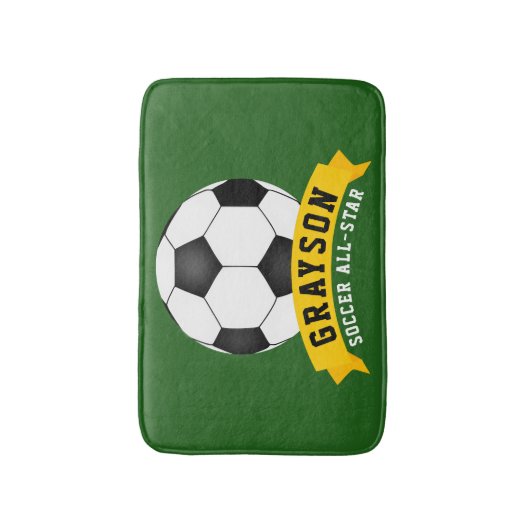 Fußball All-Star Badematte (Vorderseite Vertikal)