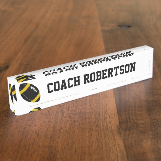 Fußball als Personalisiert Namensplakette (Seite)