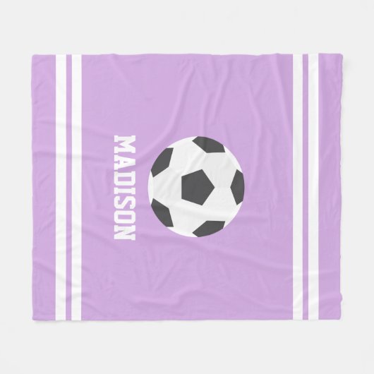 Fußball als Personalisierte Kinder Fleecedecke (Vorderseite (Horizontal))