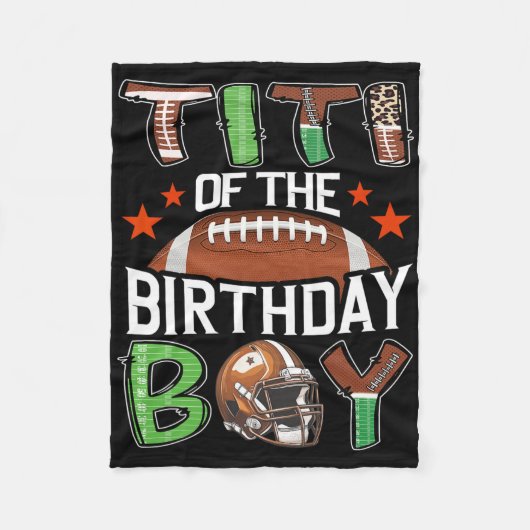 Fußball am Geburtstag des Jungen Fleecedecke (Vorderseite)