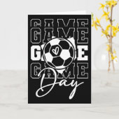 Fußball am Spieltag Karte (Gelbe Blume)