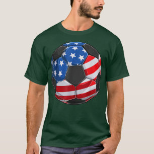 Fußball American Flag 4. Juli Kinder Jungs Am T-Shirt