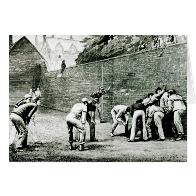 Fußball an der Mauer in Eton (Vorderseite (Horizontal))