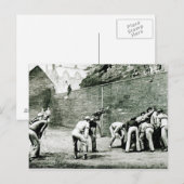 Fußball an der Mauer in Eton Postkarte (Vorne/Hinten)