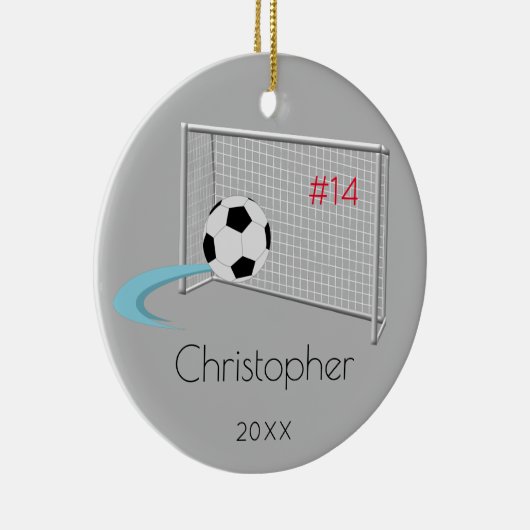 Fußball-Andenken-Verzierung Keramik Ornament (Rechts)