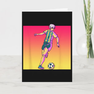 Fußball Anime Junge japanischer Otaku Weeb Karte