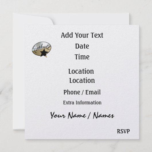 Fußball-Ansammlung - SRF Einladung (Rückseite)