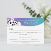 Fußball-Antwortkarte mit Abendessen RSVP Karte (Stehend Vorderseite)