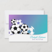 Fußball-Antwortkarte mit Abendessen RSVP Karte (Rückseite)