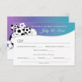 Fußball-Antwortkarte mit Abendessen RSVP Karte (Vorne/Hinten)