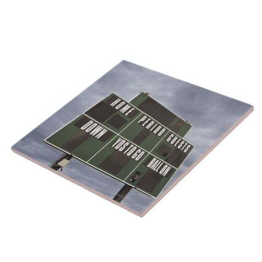 Fußball-Anzeigetafel und Sturmwolken Fliese (Seite)