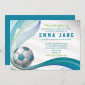 Fußball AQUAMARIN einladen Einladung (Vorne/Hinten)