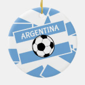 Fußball - Argentinische Flagge Keramik Ornament (Hinten)