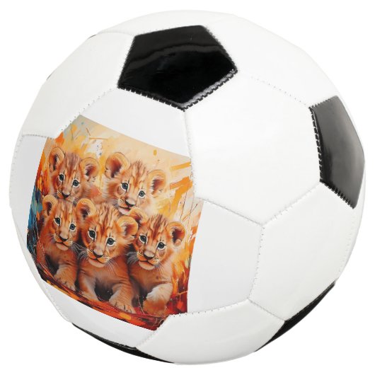 Fußball - Artwork der fünf Löwenknochen (Dreiviertel)