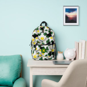 Fußball-Athleten monogramm grüne Goldklub-Farben Bedruckter Rucksack
