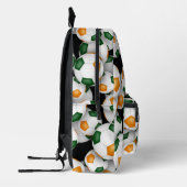 Fußball-Athleten monogramm grüne orangefarbene Klu Bedruckter Rucksack (Links)