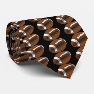 Fußball auf Black Necktie Krawatte