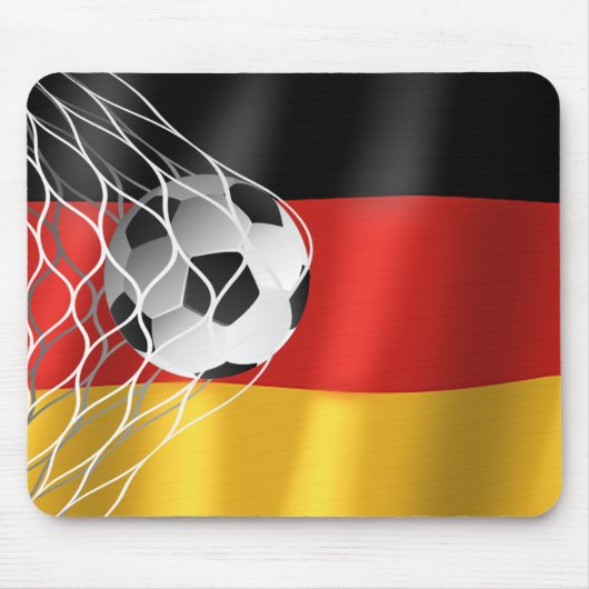 Fußball auf deutscher Flagge Mousepad (Vorne)