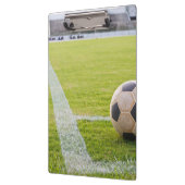 Fußball auf Feld-Linie Klemmbrett (Links)