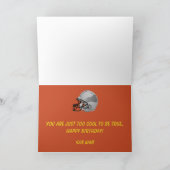 Fußball auf Feuer - individuell anpassbare Geburts Karte (Innenseite)