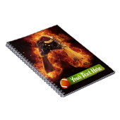 Fußball auf Feuer Notizblock (Rechte Seite)