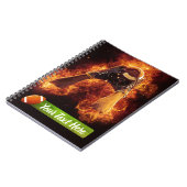 Fußball auf Feuer Notizblock (Linke Seite)