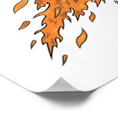 Fußball auf Feuer Poster (Ecke)