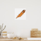 Fußball auf Feuer Poster (Küche)