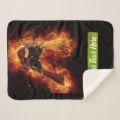 Fußball auf Feuer Sherpadecke (Vorderseite (Horizontal))