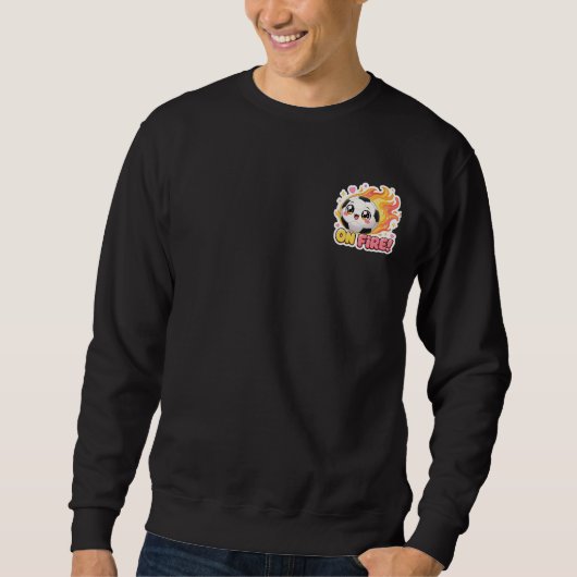 Fußball auf Feuer Sweatshirt (Vorderseite)