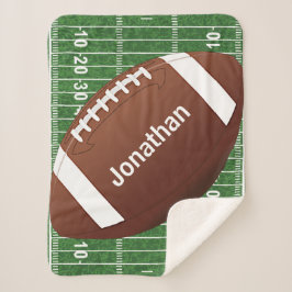 Fußball auf Football Field Design Sherpa Blanket Sherpadecke