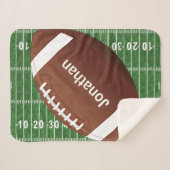 Fußball auf Football Field Design Sherpa Blanket Sherpadecke (Vorderseite (Horizontal))