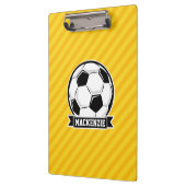 Fußball auf gelben Streifen Klemmbrett (Links)