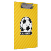 Fußball auf gelben Streifen Klemmbrett (Rechts)