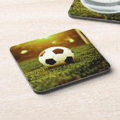 Fußball auf Gras Getränkeuntersetzer (Linke Seite)