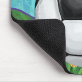 Fußball auf Gras Mousepad (Ecke)
