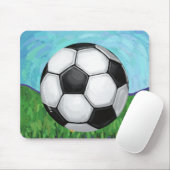 Fußball auf Gras Mousepad (Mit Mouse)