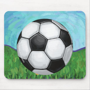 Fußball auf Gras Mousepad