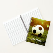 Fußball auf Gras Notizblock (Innenseite)