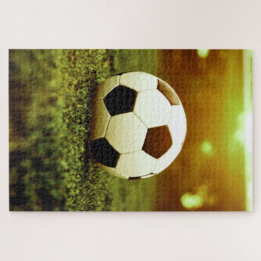 Fußball auf Gras Puzzle (Horizontal)