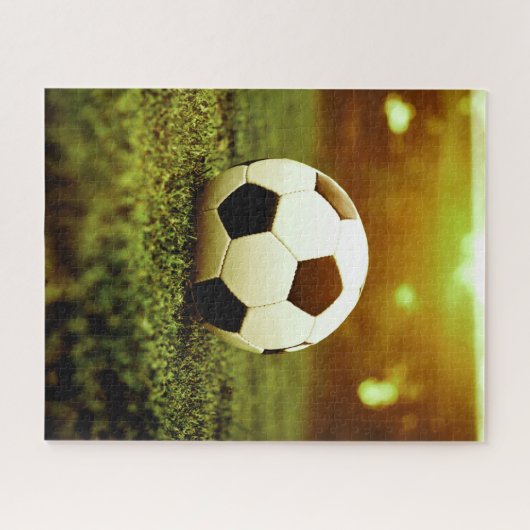 Fußball auf Gras Puzzle (Horizontal)