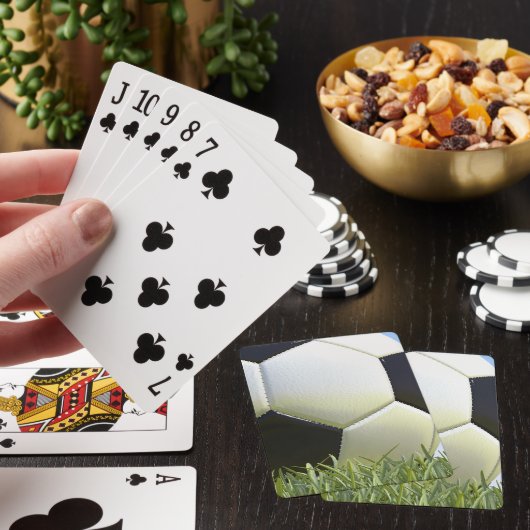 Fußball auf Gras Spielkarten (In Situ)