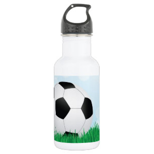 Fußball auf Gras Trinkflasche