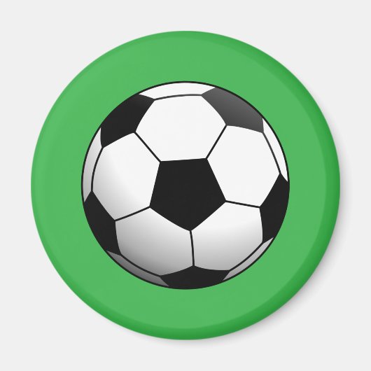 Fußball auf Grün Magnet (Vorne)