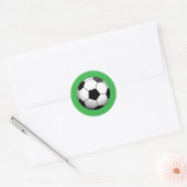 Fußball auf Grün Runder Aufkleber (Umschlag)