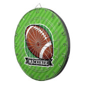 Fußball auf grünen Streifen Dartscheibe (Vorderseite rechts)